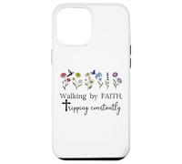 Walking by Faith Tripping Constantly Jesus Cross Christian Carcasa para iPhone 12 Pro MAX