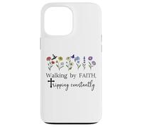 Walking by Faith Tripping Constantly Jesus Cross Christian Carcasa para iPhone 13 Pro MAX
