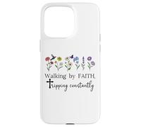 Walking by Faith Tripping Constantly Jesus Cross Christian Carcasa para iPhone 15 Pro MAX