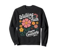 Walking by Faith Tripping Constantly John 3 16 Humor Sudadera