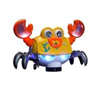 Walking Crab Toy - LED Sound Motion Figure 20.5x11.5x14cm, Interactive Crawling Play Set | Sensory Learning System , Engaging Activity Solution For Nursery Birthday Boy Girl Educational Fun