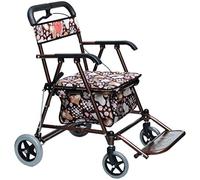 Walking Frame Andador con ruedas para personas mayores, carrito de la compra plegable con asiento, ayuda de movilidad para adultos, personas mayores, ancianos y discapacitados, estrella de luz