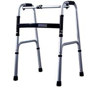 Walking Frame, Foldable Walking Aids Lightweight Aluminium Wheeled Height Adjustable Walkers with 2 Wheels Shower Seat VBTJWRFE