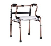 Walking Frame Folding Aluminium Limited Mobility Aid Elderly Walker Adjustable Height Rollator with Bath Seat VBTJWRFE