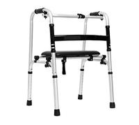 Walking Frame Folding Lightweight Mobility Aids Walker Lightweight Aluminium Sturdy Walking Device with Seat for The Elderly VBTJWRFE
