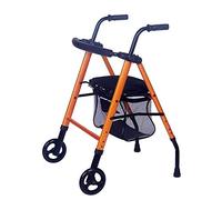 Walking Frame Folding Roller Walker with Armrests, Seat and Tray Basket, Height Adjustable Aluminum Two-Wheeled Walker for The Elderly and Disabled VBTJWRFE