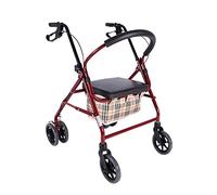 Walking Frame Four-Wheeled Walker, Foldable Shopping cart, Height-Adjustable, Travel Shopping Tools for The Elderly VBTJWRFE