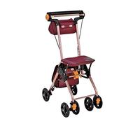 Walking Frame Senior Shopping Trolley, Four-Wheeled Walker, Lightly Foldable, with Seat VBTJWRFE