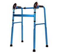 Walking Frame Walking Frame Elderly Walker Mobile Auxiliary Walker Lightweight Folding Four-Legged Walking Sticks Wheeled Seat Supporter Blue Aids VBTJWRFE