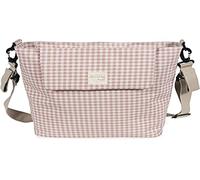 Walking Mum. Bolso Cambiador de Bebé I Love Vichy. Bolsa Canastilla para carro o para colgar al hombro. Color Rosa. Medidas 42X36X13 cm.