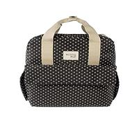 Walking Mum. Bolso Mochila Emily. Bolsa pañalera para silla de paseo. Diseño versátil con asas cortas y correas para llevar en los hombros. Color Negro. Medidas 37X28X12 cm.