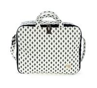 Walking Mum. Maleta de Bebé Boho Chic. Bolsa de maternidad para hospital/clínica. Organizador para lo que mamá, papá y bebé necesiten. Color Blanco/Negro. Medidas 49X37X12 cm.