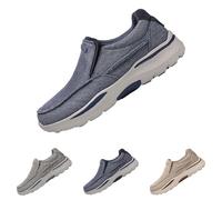 Walking Shoes for Men,Men's Slip On Canvas Casual schuhe Comfortable Halbschuhe Leisure Vintage Flat Orthopedic Sneaker, Einfarbig Herren-Sportschuhe zum Reinschlüpfen, bequem Trekkschuhe, azul, 39 EU