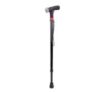 Walking Stick - Folding Walking Cane with Led Light & Alarm Radio | Travel Adjustable Walkiing Sticks, Armrest Cane For Old Man Women Disabled Indoor Outdoor