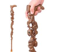 Walking Stick Walkers para Seniors Muleta de Madera con Mango Curvo de Apoyo Tallado, palitos, de establo de Moda de Madera de ébano, para Hombres y Mujeres, B Rollator Walke
