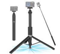 Walking Way Palo selfie trípode 165 cm plegable automáticamente, palo invisible con liberación rápida para DJI Osmo Action 5 Pro/4/3/360, Throwpod estable para vlogging y fotografía de viajes