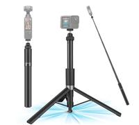 Walking Way Palo selfie trípode 165 cm plegable automáticamente, palo invisible para Insta360 X5/X4/X3, GoPro y DJI Osmo Pocket 3, trípode estable para vlogging y fotografía de viajes