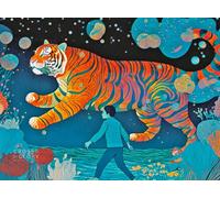 Walking with Pi: Rompecabezas de arte colorido de 1000 piezas, ilustración escénica mágica hiperdetallada, desafiante y encantador rompecabezas para adultos, exclusivo de Cross & Glory Puzzles