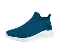 Walkingschuhe Herren Turnschuhe Trekkingschuhe Rutschfeste Laufschuhe Leichte Outdoor Casual Schuhe Alltags Ultra-Bequemer Softshell BarfußSchuhe Netz Atmungsaktives Workout Freizeitschuhe, azul, 43