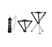 Walkstool - Modelo Comfort - Negro y Gris - Taburete Plegable 3 Pies de Aluminio - Altura del Asiento 45 cm - Taburete Plegable - Carga máxima 200 kg - Hecho en Suecia