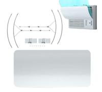 Wall AC Air Deflector, Anti-Blow Windshield Baffle, 20.87x10.63 Inches Adjustable Airflow Screen, Curved Vent Guide, Easy Installation Design, for Elderly Office Apartment Kitchen Summer Living Room