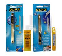 wall-art-design Olfa SAC1/SVR2 - Cúter profesional (30 + 45 grados), incluye 1 hoja y 20 cuchillas adicionales
