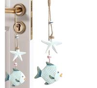 Wall Art Nautical Wood Sign Decoration with Rope