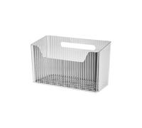 Wall Basket, Storage Box, 7.87x4.72x3.35in Bathroom Organizer, Translucent Design, Self Adhesive Hooks for Under Sink, Door Mounting, Home Use, Dorm Rooms, Compact Solution, Space Saver, Daily