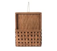 Wall Basket - Wooden Woven Holder, Planter Decor For Home, Living Room