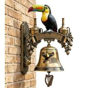 Wall Bell Resin Bird Vintage Distressed - Metal Wall Mount Pub Bell for Bar