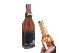 Wall Bottle Opener, Mountable Beer Openers, 13in Rustproof Kitchen Accessory with Catcher Cover, Metal Cap Remover, Beverage Opener with Secure Wall Mount, Party Bar for Home Kitchen