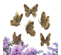 Wall Butterflies - 12x8x1.5cm Retro Aesthetic Decorative Stickers | 3D Butterfly Room Decor Wall Stickers | Aesthetic Animal Decals For Living Room Bedroom Office Farmhouse Garden Indoor Outdoor