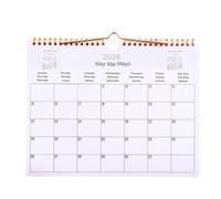 Wall Calendar 2026 - Coil Multilingual Planner, Cultural Decorative Calendar, Durable Hanging Organizer, Office School Home Bedroom Dormitory Apartment Family Classroom Work Schedule Planner
