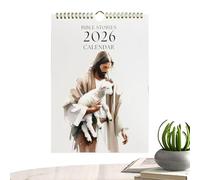 Wall Calendar, 2026 Jesus-Themed Hangable Planner, Inspirational Daily Organizer for Home, School, Workplace, Family Desk, Classroom, Dorm, and Meeting Spaces, 8.86x11.02 inches