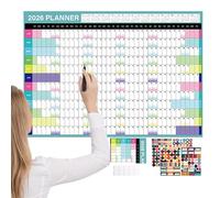 Wall Calendar 2026 - Large Vertical 365-Day Planner 43 x 58 cm | White Paper Wall Planner with Pvc Stickers & Tape - Schedule for Home, Office, School, Classroom, Dorm, Meeting Room, Living Room