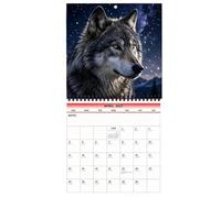 Wall Calendar 2027-12 Month Wolf Planner,Easy Page Turning Design
