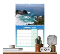 Wall Calendar 2027 | Hangable Landscape Monthly Planner Jan-Dec | Nature