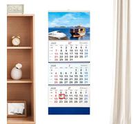 Wall Calendar, 4-Folds Monthly Planner, 2026 Calendars with Thick Paper, Office and Home Planning Tool, Monthly Organizer with Spiral Binding, Calendar for School Classroom Family Dorm Room