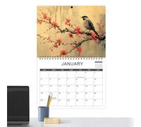 Wall Calendar, Cute Gag Wall Art Planner Paper, Decorative Monthly Organizer for Bedroom Kitchen Dorm School College Apartment Classroom Home Family Spaces Kids Teachers Students