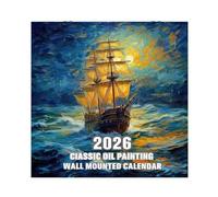 Wall Calendar, Monthly Wall Art Calendar with Cute Scene Illustrations, Fun Paper Planner for Kids Teachers Family Use in Bedroom Dorm Apartment Classroom Kitchen or Office