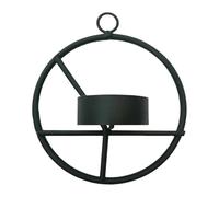 Wall Candlesticks,Art Geometric Sconces Hanging Wall Tea Lights,Round Wall Sconces Used for Wedding Living Room Decoration,Gift Candlestick(Black 1)