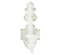 Wall Candlesticks, Vintage Distressed Wall Candle Holder for Living Room Decor Cast Taper Candle Sconce for Elegant Home Ambiance(White)