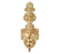 Wall Candlesticks, Vintage Distressed Wall Candle Holder for Living Room Decor Cast Taper Candle Sconce for Elegant Home Ambiance(Gold)