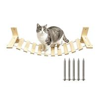Wall Cat Bridge, Stable Wooden with Kitten Activity Center, | Cat Shelves and Perches for Living Room Bedroom Apartment Windowsill Hallway Lounging