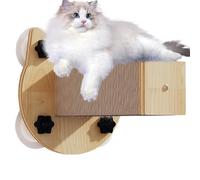 Wall Cat Climber, Heavy-Duty Suction Cup Cat Scratcher, Anti-Slip Pet Hammock, Scratching Accessory for Small and Medium-Sized Cats,Space-Saving Climbing Perch Kitties