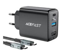 Wall Charger Acefast A17, 65W GAN + Kabel USB-C (Black)