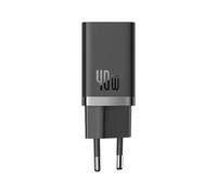 Cargador Baseus GaN5 Pro 40W Dual USB-C Carga Rápida Protección Multipuerto Negro