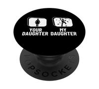 Wall Climbing Your Daughter My Daughter Funny Boulder PopSockets PopGrip Adhesivo