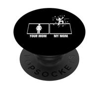 Wall Climbing Your Mom My Mom Daughter Son Funny Boulder PopSockets PopGrip Adhesivo