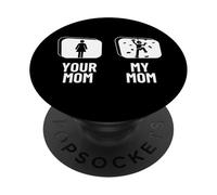 Wall Climbing Your Mom My Mom Daughter Son Funny Boulder PopSockets PopGrip Adhesivo